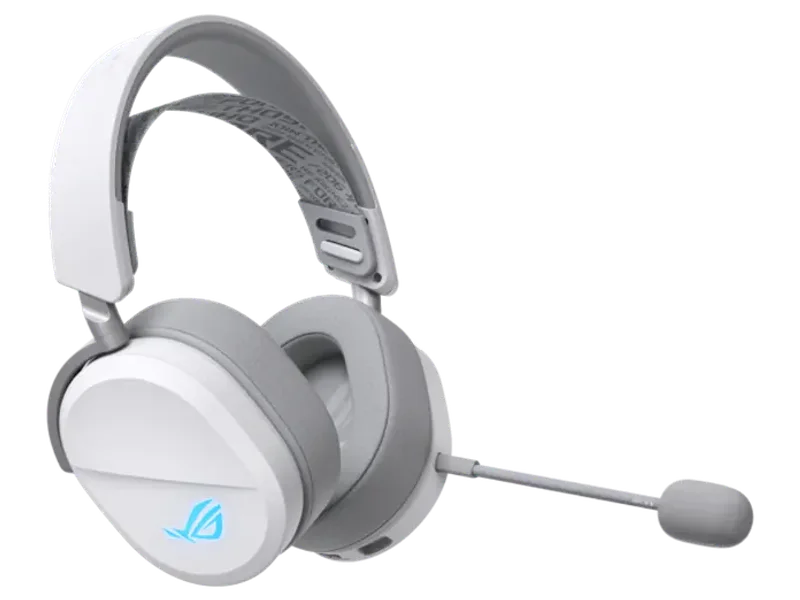 ASUS ROG Pelta Tri-Mode RGB Wireless Gaming Headphones ( White ) ( PC / Mac / PS / Nintendo Switch / Android / IOS ) ( ASUS ROG Pelta )