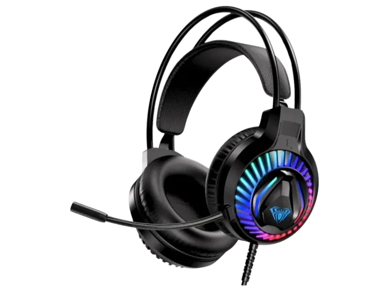 AULA S605 Professional RGB Wired 3.5mm Gaming Headphone ( Black ) ( S605 )