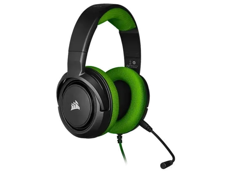 CORSAIR HS35 3.5mm Wired Stereo Gaming Headphones With Mic ( Green ) ( PC/Mobile/Mac/Xbox )