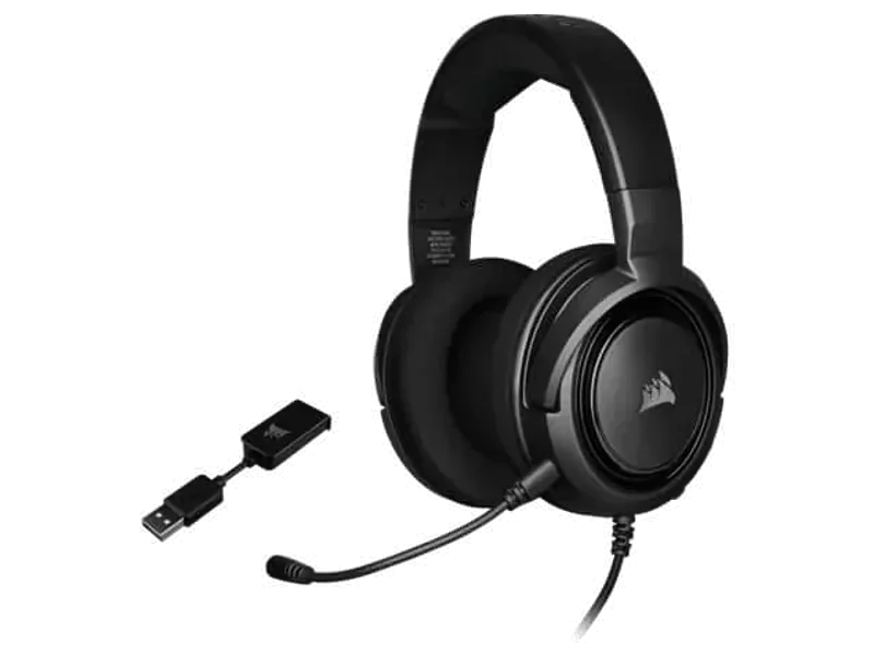 CORSAIR HS45 3.5mm Wired 7.1 Surround Gaming Headphone With Mic ( Carbon ) ( PC/Mobile/Mac/Xbox )