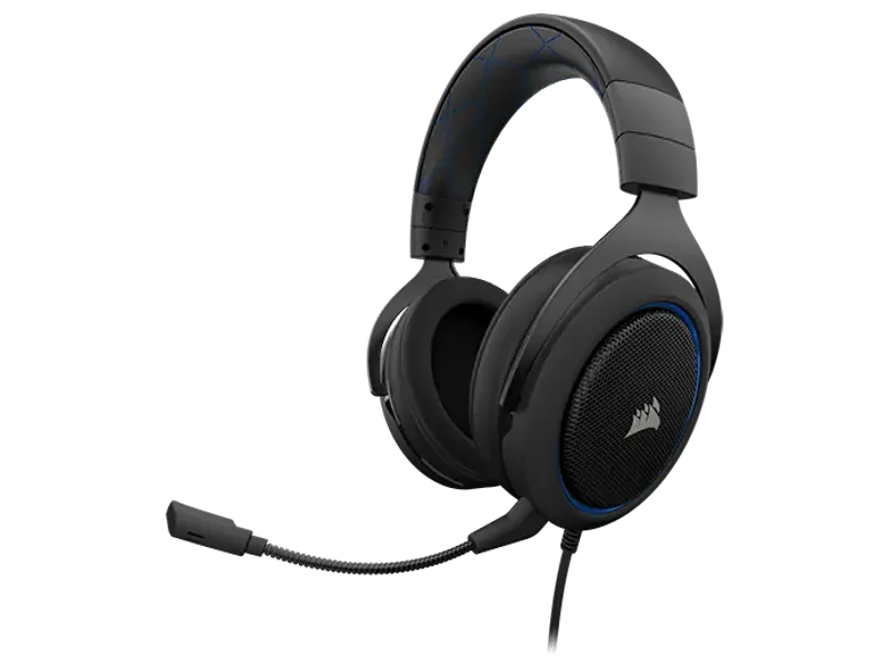 Corsair HS50 Stereo Blue Gaming Headset CA-9011172-NA