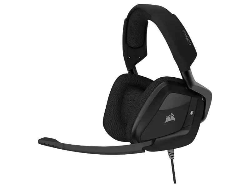 Corsair VOID Elite Surround Wired On Ear Premium Gaming Headset with Mic with 7.1 Surround Sound Discord Certified Works with PC, Xbox Series X, Xbox Series S, PS5, PS4, Nintendo Switch (Carbon)