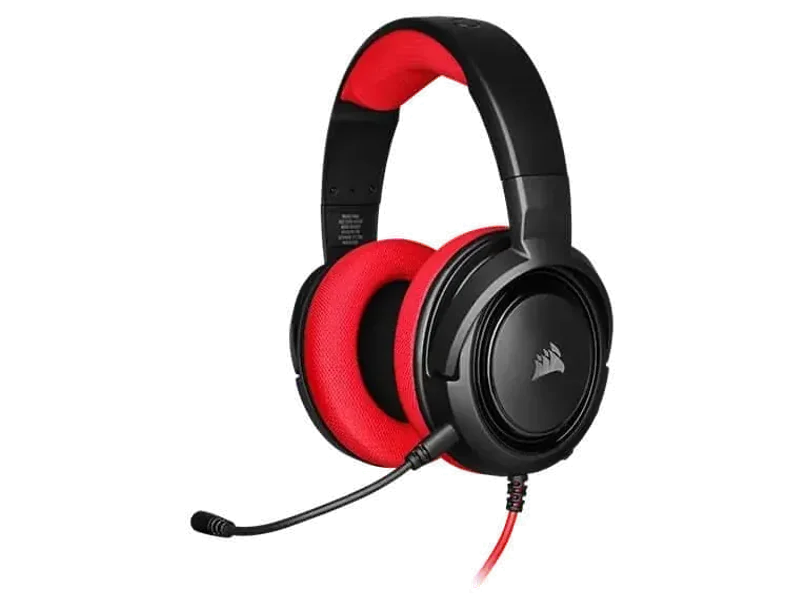 CORSAIR HS35 Wired Stereo Gaming Headphone With Mic ( Red ) ( PC/Mobile/Mac/Xbox )