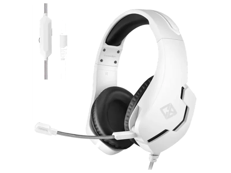 COSMIC BYTE Stardust Wired Stereo Gaming Headphone With Gaming Mic ( White ) ( PC/PS4/PS5/Mac/OS )