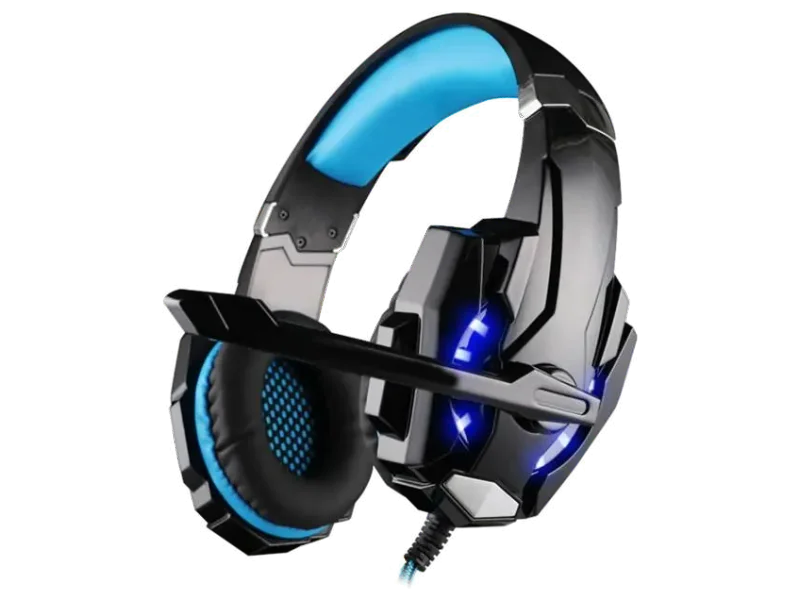 DRUMSTONE Over-Ear Gaming Headset with LED Lights | Bass Surround Sound Headphones Wired