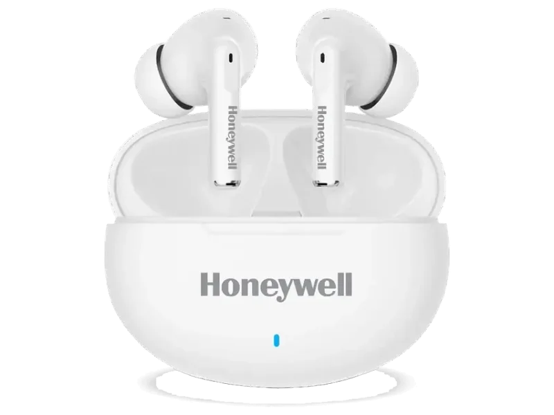 Honeywell Moxie V1200 Bluetooth TWS Earbuds with 26H of Playtime, Type C Fast Charging, IPx4 Water Resistant, Bluetooth V5.3, 13mm*2 Drivers, Voice Assistant, 2 Years Manufacturer Warranty - White