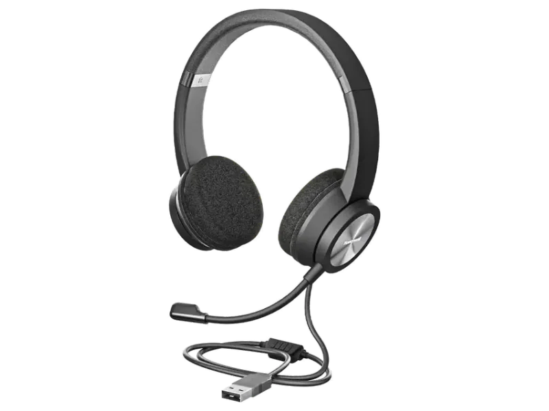 Honeywell New Trueno U30 Wired On-Ear Headphones with Rotating Mic for HD Calling, Dual 40mm Drivers, Adjustable Headband for PC/Laptop/Computers, in-Built Noise canceling, Stereo Sound, Deep Bass