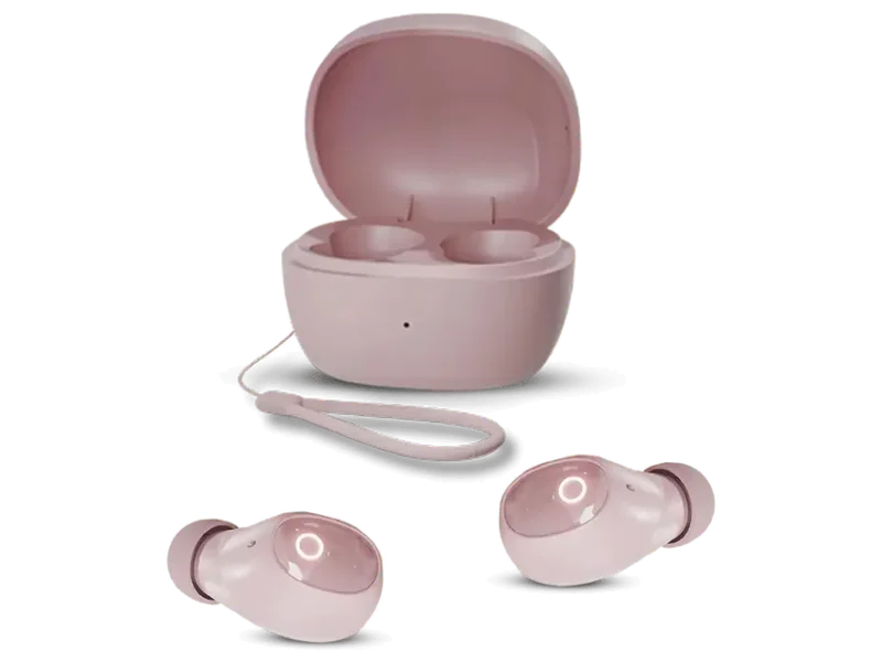 Honeywell Moxie V1500 Bluetooth TWS Earbuds with 48H Playtime, Type C Fast Charging, IPX4 Water Resistant, Bluetooth V5.4, 8mm*2 Drivers, Touch Controls, Voice Assistant, Noise Cancelling Pink