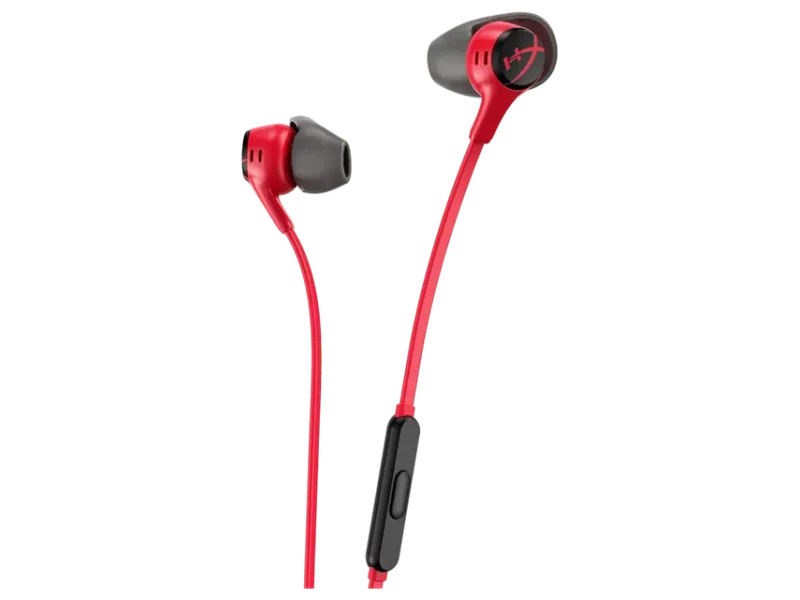 HYPERX CLOUD EARBUDS II GAMING EARBUDS WITH MIC-RED (705L8AA),IN-EAR,WIRED