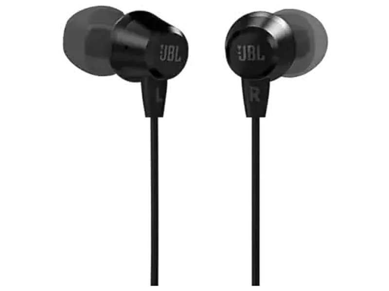 JBL T50Hi in Ear Wired Headphone with Noise Isolation Mic Black