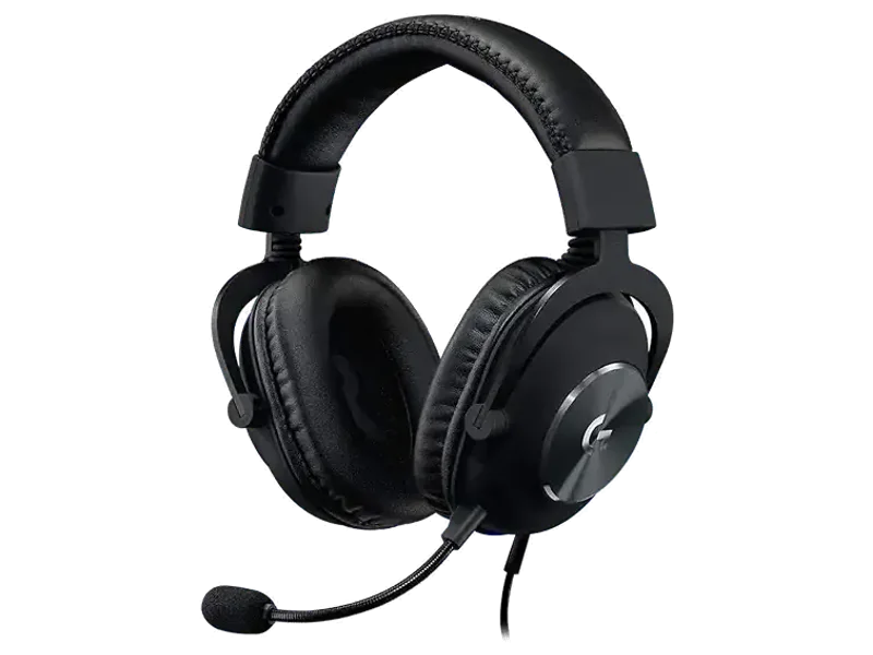 Logitech G Pro X Gaming Wired Over Ear Headphones with Mic Blue Voice DTS Headphone:X 2.0, 50Mm Pro-G Drivers, 2.0 Surround Sound for Esports Gaming, Pc/Ps/Xbox/Vr/Nintendo Switch - (Black)