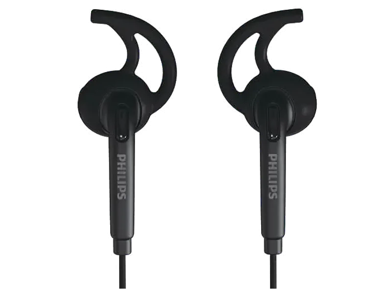 Philips In-Ear Sports Wired Earphones with Mic Black 1009BKHPWRD