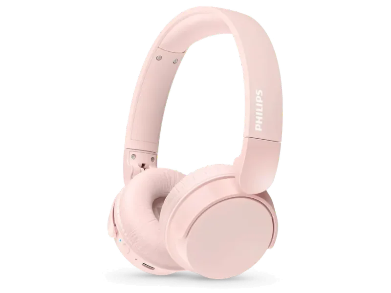 PHILIPS AUDIO TAH4209PK BLUETOOTH HEADPHONE WITH LIGHTWEIGHT AND FOLDABLE DESIGN, 32MM NEODYNAMIC DRIVERS, 55H PLAYTIME, USB TYPE-C FAST CHARGING, BUILT-IN MIC FOR SMARTPHONES, LAPTOP (PINK)