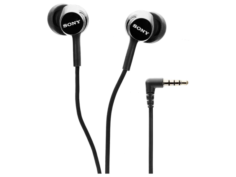 SONY MDR-EX155AP/BQ IN-EAR WIRED HEADPHONES WITH MIC (BLACK)