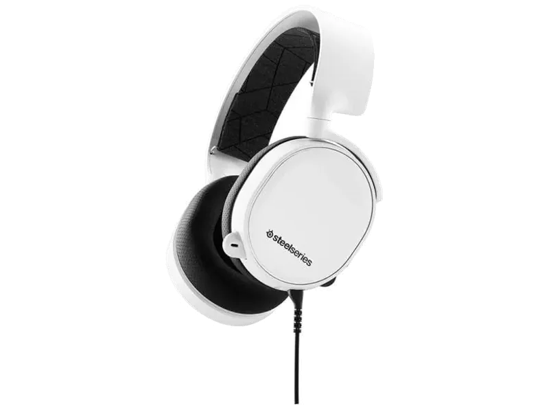 STEELSERIES Arctis 3 Wired 3.5mm 7.1 Surround Gaming Headphones ( White ) ( PC / Mac / Mobile )