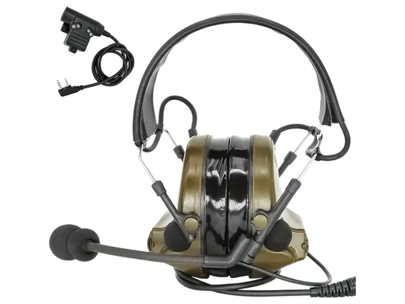 Tactical Headset,Sound Pickup Noise Reduction & Kenwood 2 Pin PTT for Airsoft Activities
