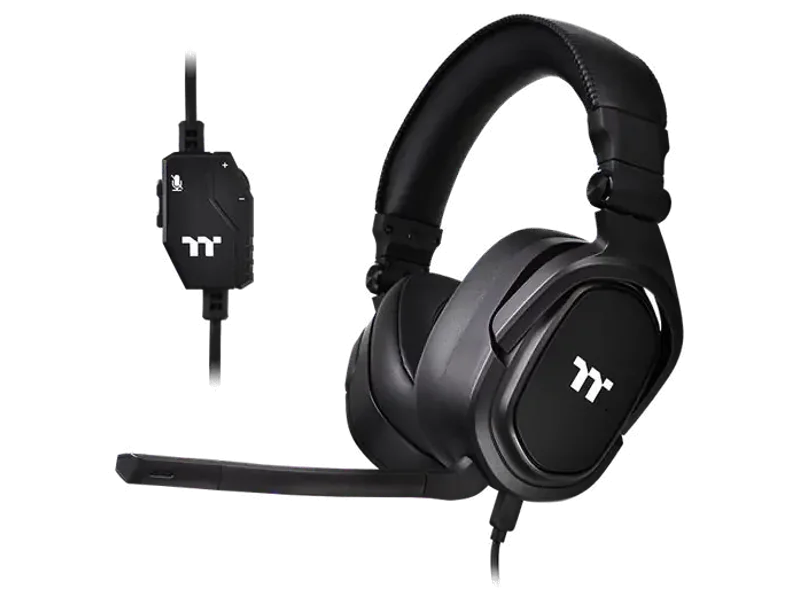 THERMALTAKE Argent H5 Wired Stereo Gaming Headphones (Black) (PC/PS4/Xbox)