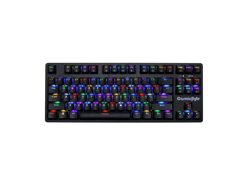 Cosmic Byte CB-GK-39 Trinity 3 Modes WiFi + Bluetooth + Wired Optical Swappable Blue Switch Keyboard, Per Key RGB, 100 Million Life Switches, 3000mAh Battery, Fast Response, Software Support (Black)