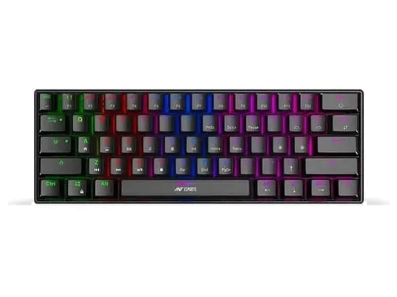 ANT ESPORTS MK1300 Mini 60% RGB Mechanical Wired Gaming Keyboard (Black) (Red Switch) (Linear Switch) (MK1300)