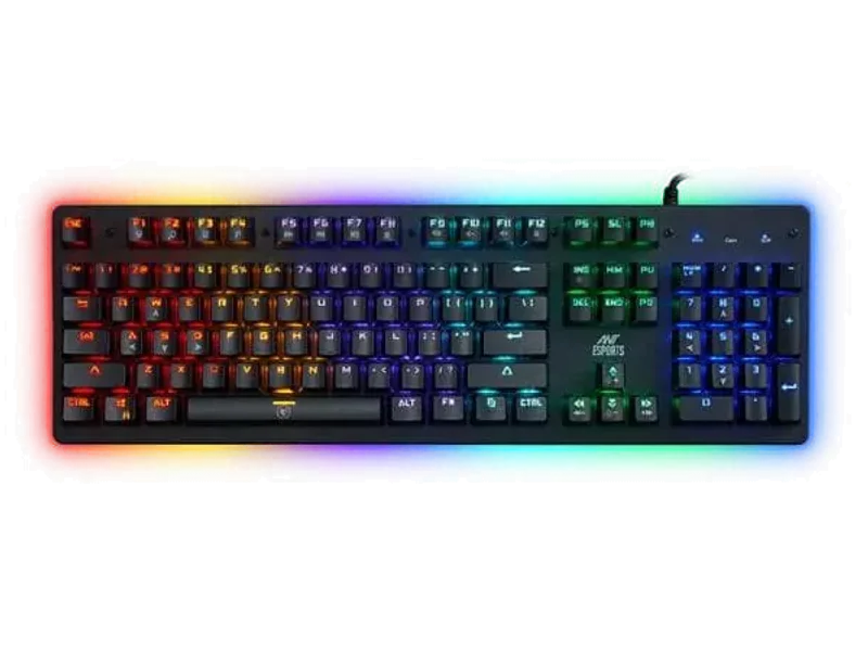ANT ESPORTS MK3000 Full Size Mechanical Wired Gaming Keyboard (Black) (Blue Switch) (Clicky Switch) (MK3000)