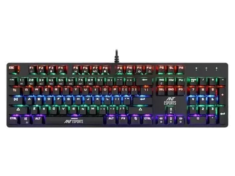ANT ESPORTS MK3200 Full Size Mechanical Wired Gaming Keyboard (Black) (Blue Switch) (Clicky Switch) (MK3200)
