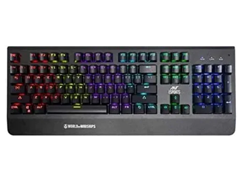 ANT ESPORTS MK3400 V2 Full Size RGB Mechanical Wired Gaming Keyboard (Red Switch) ( Linear Switch) (MK3400W-V2)