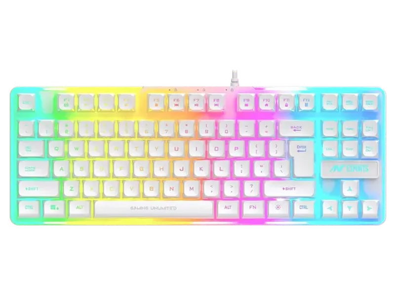 ANT ESPORTS MK700 V2 TKL Backlit Membrane Wired RGB Gaming Keyboard ( White )