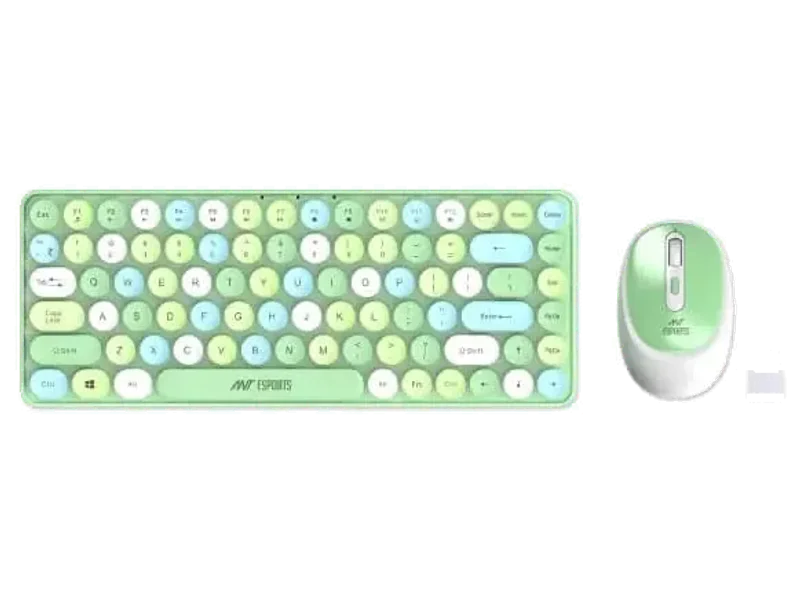 ANT ESPORTS WKM33 Wireless Gaming Keyboard and Mouse Combo ( Apple Green )
