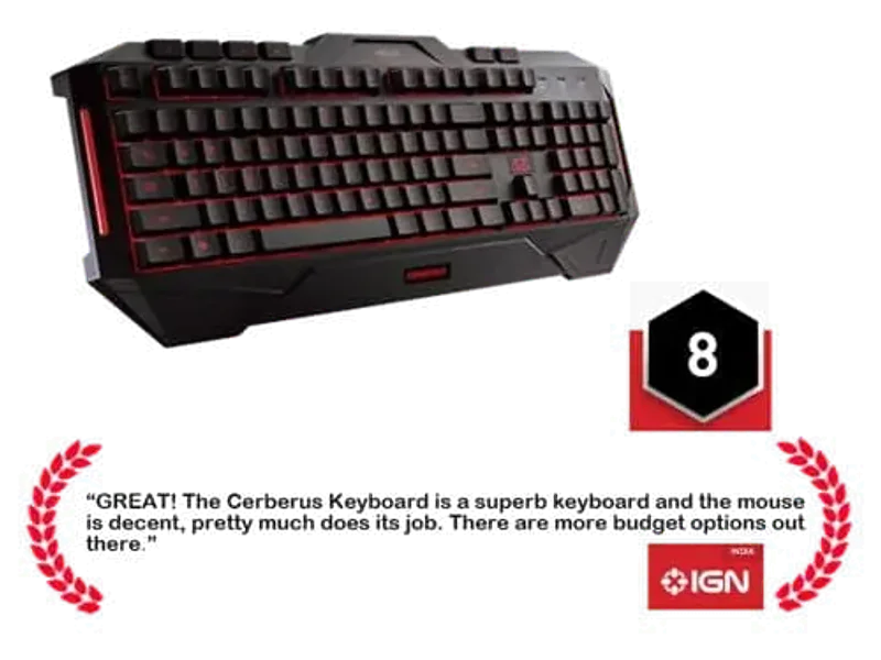 ASUS Cerberus Full size Wired Gaming Keyboard (Black) (Membrane Keyboard) (Cerberus)