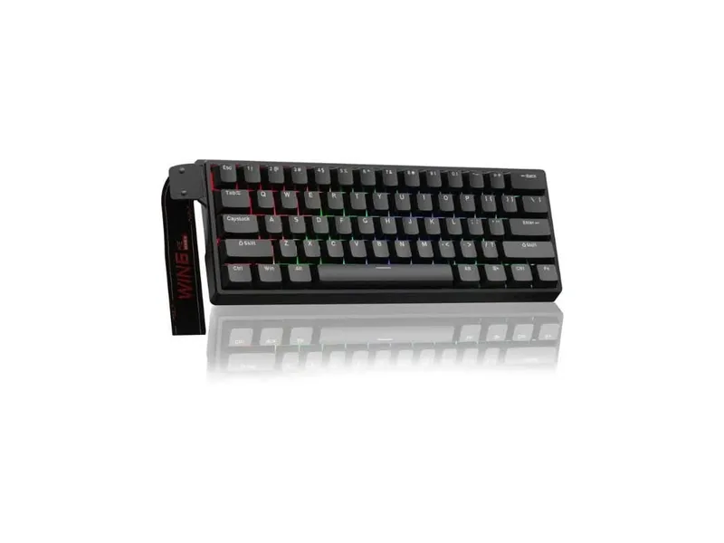 AULA WIN60 HE 60% RGB Mechanical Wired Gaming Keyboard Hall Effect Magnetic Switches For PC/Mac Black Graywood Magnetic Switch WIN60BW