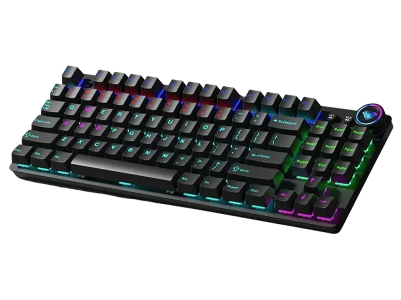 AULA M75 Tri-Mode Tenkeyless RGB Wireless Mechanical Keyboard ( Black ) ( Red Switch )