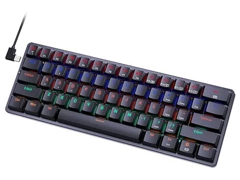 Calpix Usb Mechanical Gaming Keyboard Wired USB Standard Gaming Keyboard Compatible with Laptop
