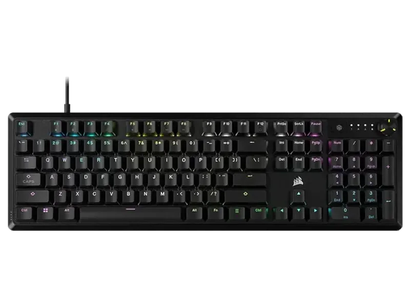 Corsair K70 CORE RGB Mechanical Gaming Keyboard - Pre-Lubricated MLX Red Linear Keyswitches - Sound Dampening - Media Control Dial - iCUE Compatible - QWERTY NA Layout - Black
