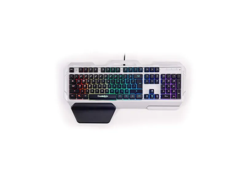 COSMIC BYTE CB-GK-06 GALACTIC (BLACK/SILVER) GAMING RGB SILVER KEYBOARD