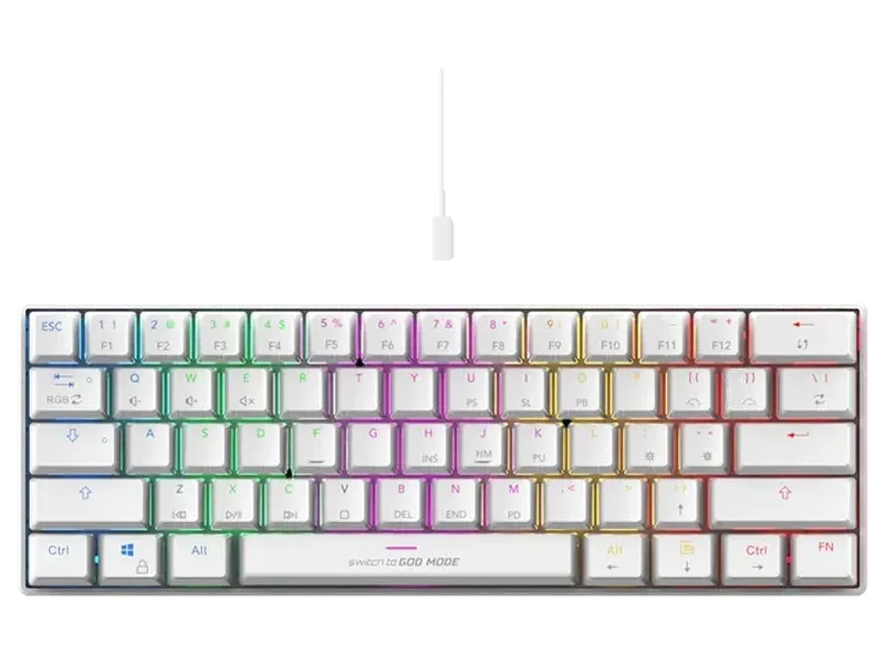 COSMIC BYTE CB-GK-32 THEMIS (WHITE) GAMING RGB KEYBOARD