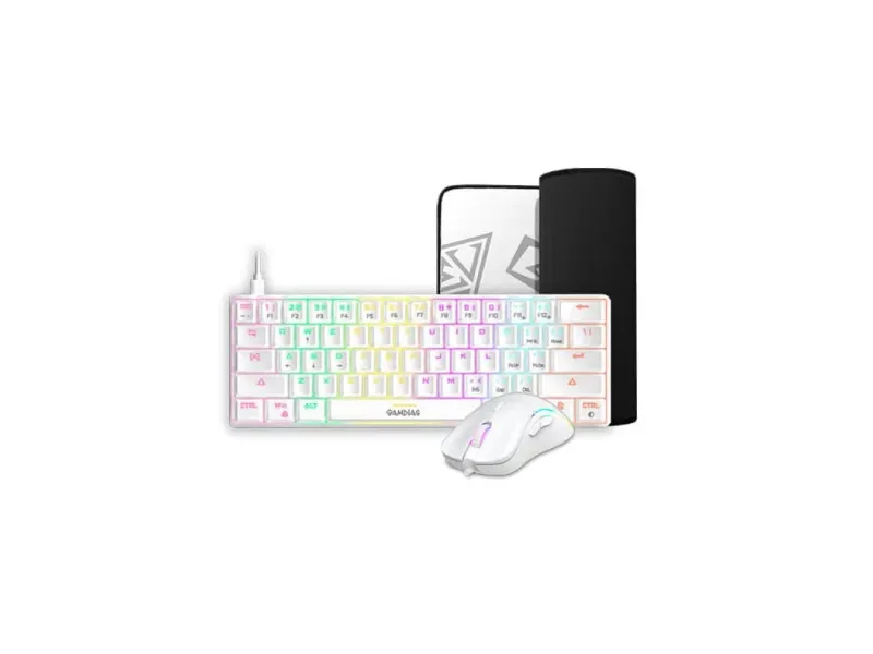 GAMDIAS Hermes E4 Wired Gaming Keyboard And Mouse Combo ( White )