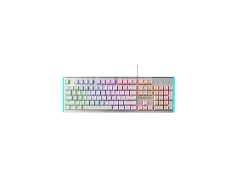 GAMDIAS Hermes M6 Full Size Mechanical Wired Gaming Keyboard ( White ) ( Cherry MX Blue Switch )
