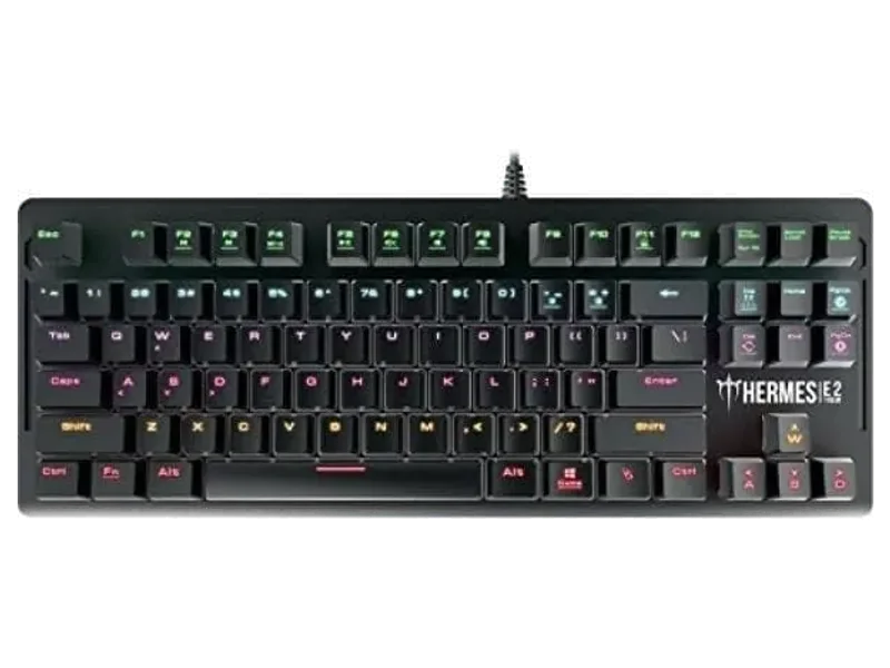 GAMDIAS Hermes E2 Tenkeyless Mechanical Wired Gaming Keyboard ( Black ) ( Blue Clicky Switch )