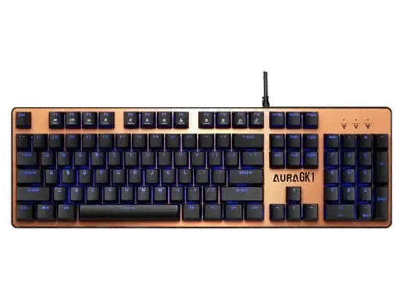 GAMDIAS AURA GK1 Full Size Mechanical Wired Gaming Keyboard ( Bronze ) ( Red Tactile Switch ) ( AURA-GK1-BRONZE )