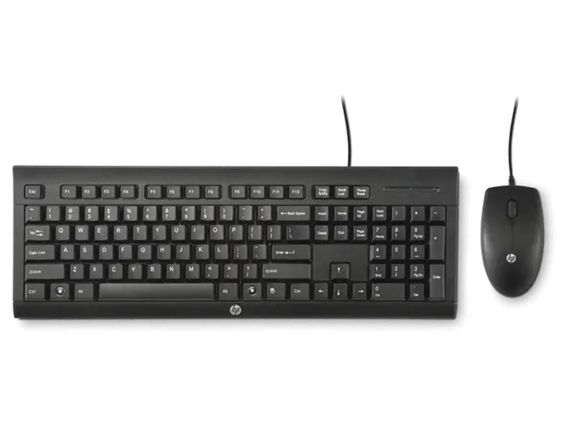 HP C2500 MULTIMEDIA SLIM USB WIRED KEYBOARD AND OPTICAL MOUSE COMBO (J8F15AA)