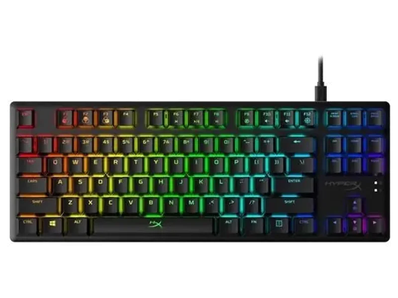 HYPERX Alloy Origins Core PBT RGB Tenkeyless Mechanical Wired Gaming Keyboard ( Black ) ( Aqua Tactile Switch )