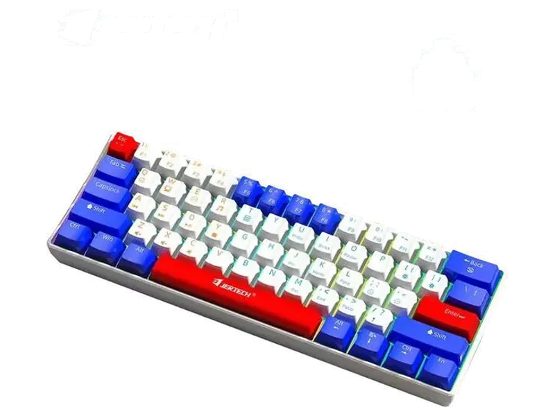 jertech JK540-W/B/R Wired USB Standard Gaming Keyboard Compatible with Desktop, Laptop, Mac, Desktop