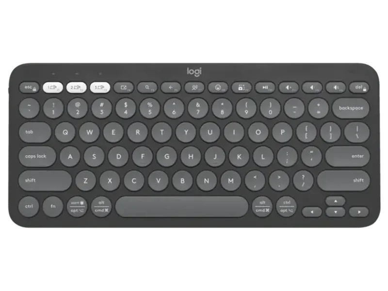 LOGITECH Pebble Keys 2 K380s 60% Membrane Wireless Gaming Keyboard ( Graphite ) ( Membrane Switches ) ( 920-011753 )