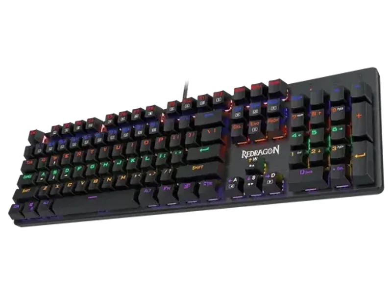 REDRAGON K608 Velheim Full Size Mechanical Wired Gaming Keyboard ( Black ) ( Clicky Blue Switch )