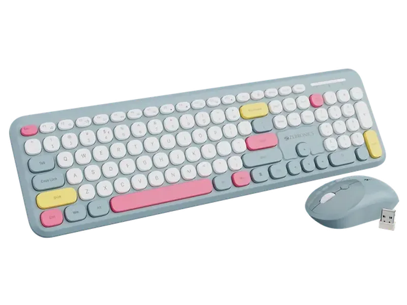 ZEBRONICS SET WIRELESS COMPANION 302 BLUE KEYBOARD