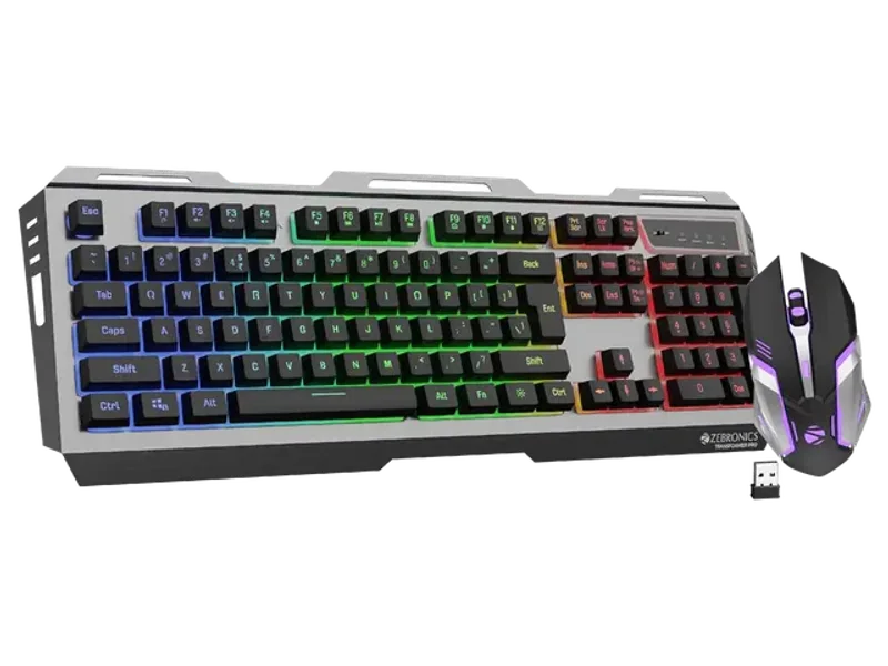 ZEBRONICS Transformer Pro Wireless Gaming Keyboard and Mouse Combo ( Black )