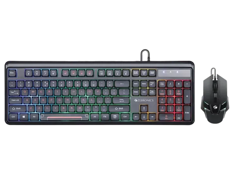 ZEBRONICS SET COMBAT WHITE KEYBOARD