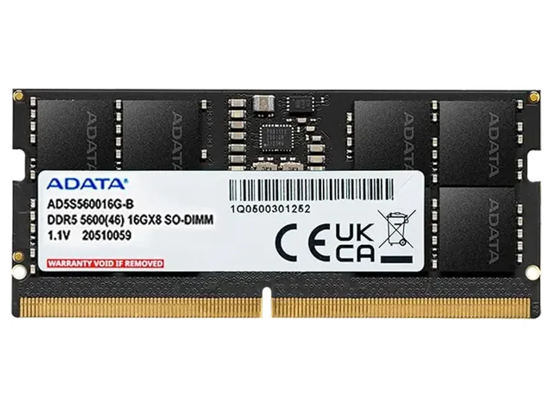 ADATA 16GB (1X16GB) 5600MHZ CL46 SO-DIMM DDR5 LAPTOP RAM (AD5S560016G-S)