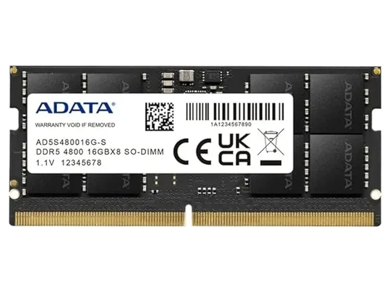 ADATA 16GB 4800MT/S DDR5 SO-DIMM LAPTOP RAM (AD5S480016G-S)