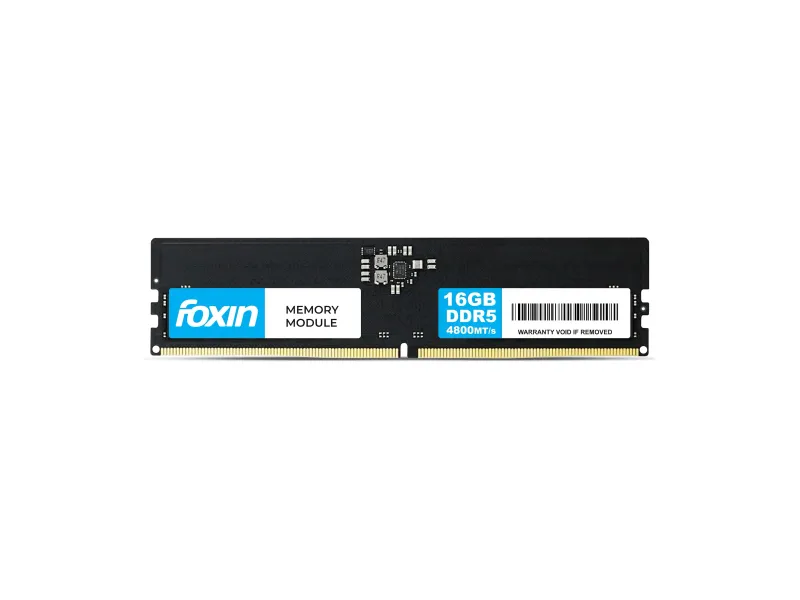 Foxin 16GB DDR5 Desktop RAM 4800MHz | UDIMM - 1.2V Low Voltage | 288-PIN Pin, 8 IC, Intel & AMD Compatible | High-Speed PC Memory Upgrade | 5 Years Warranty